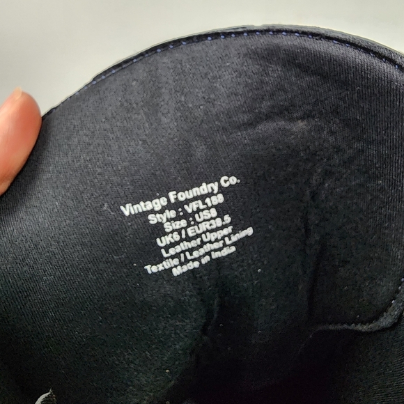 Vintage Foundry Co Blue Lace Up Boots with Chunky Heel, Size 8, New Nwob - Picture 8 of 8